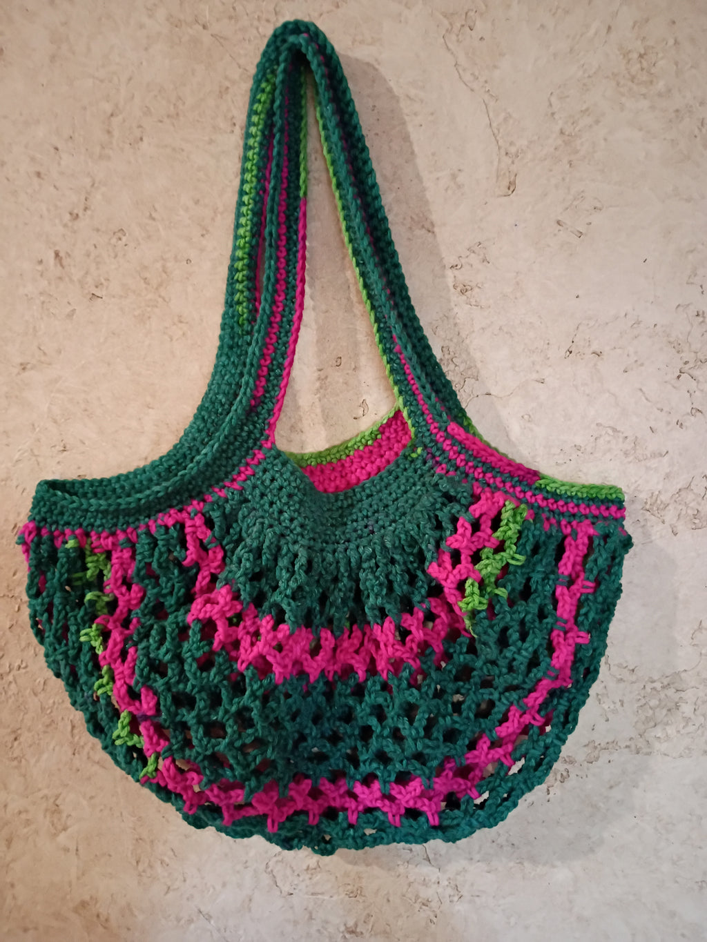 Handmade Crochet Mesh Market Bag