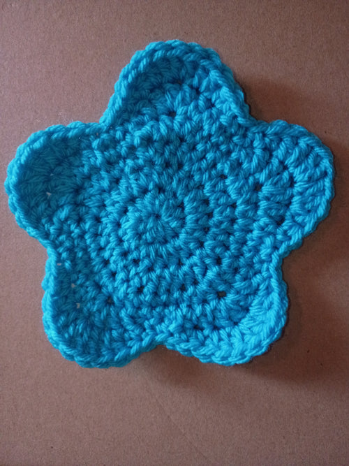 Crochet Flower Coasters – Set of 4