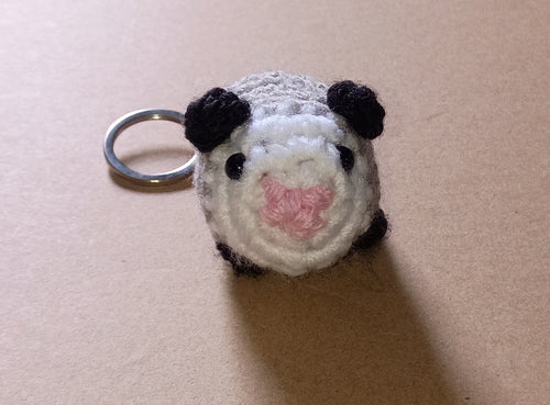 Crochet Opossum Keychain
